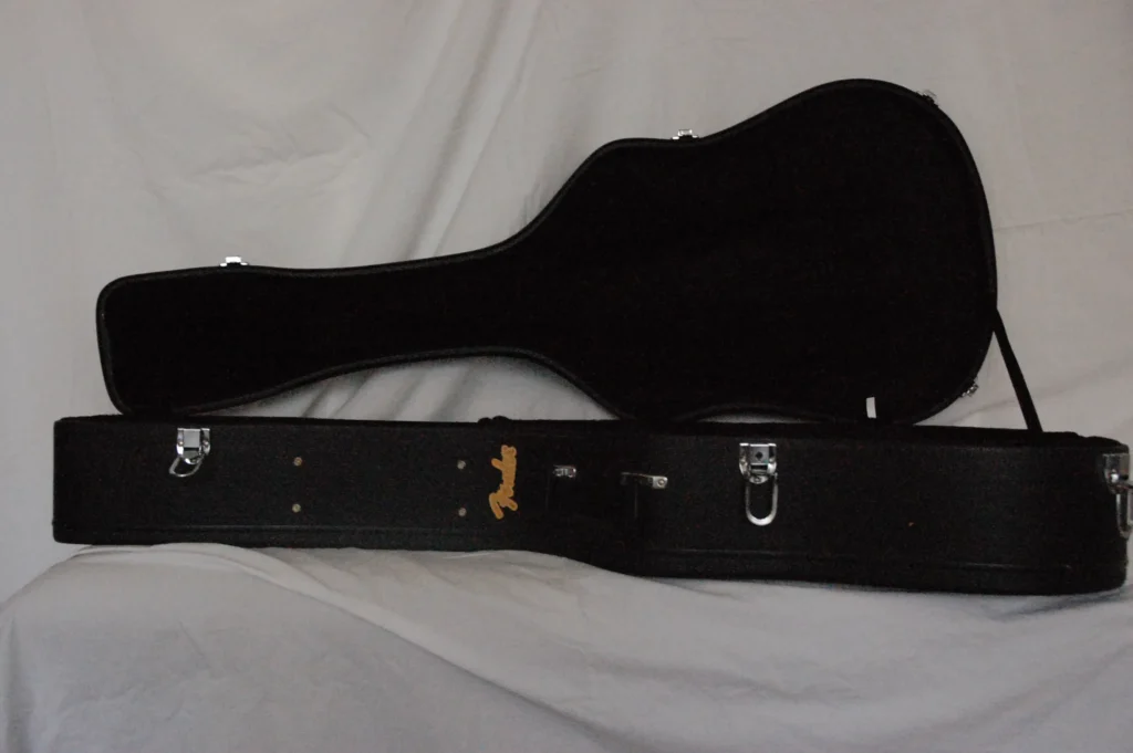 Open Top view of Vintage Black Classical Guitar Case by Nacho Bizness